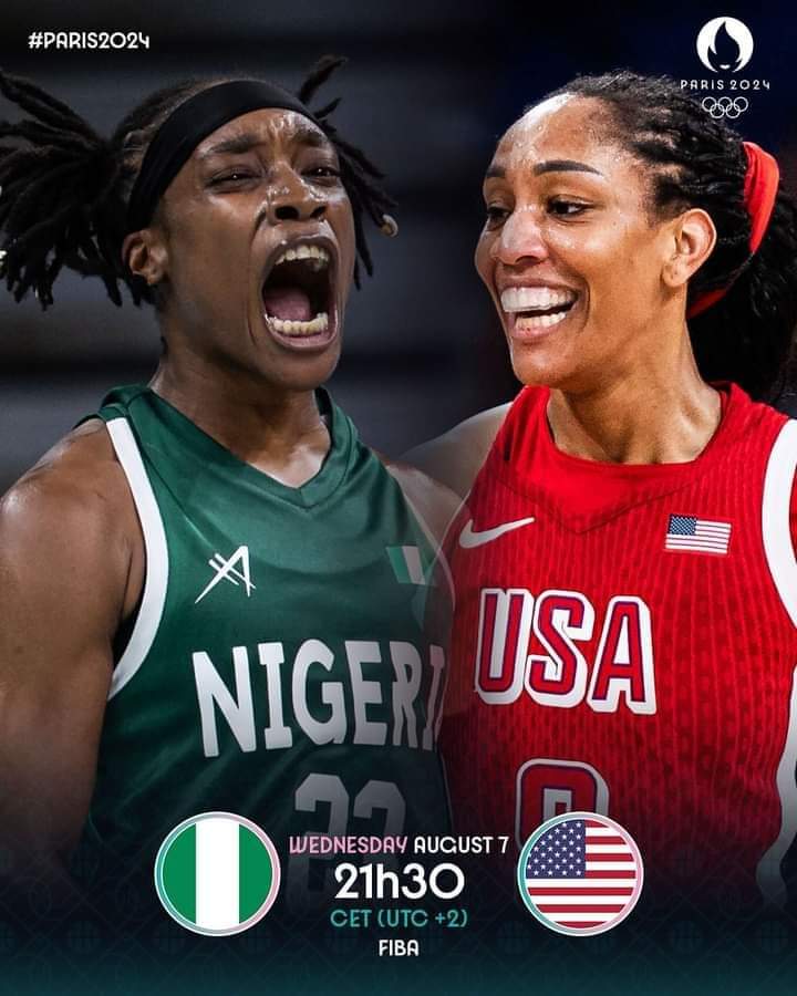 Eight Times Olympic Champions, USA Out Dunk Nigeria in Women’s Quarterfinals 88-74. ….USA vs Australia; Belgium vs France in the Semis