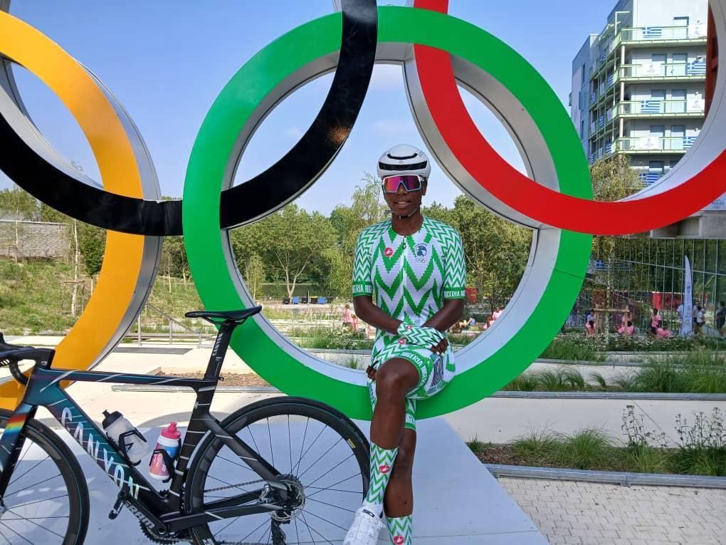 Nigerian Cyclist Ese Ukpeseraye Photo Gallery in Paris