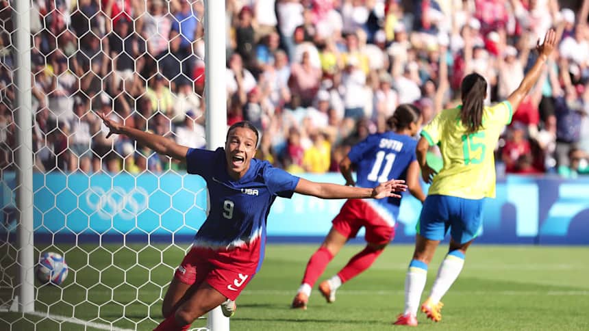 USA Wins Fifth Women’s Olympic Football Title Beat Brazil by a Lone Goal in the Final