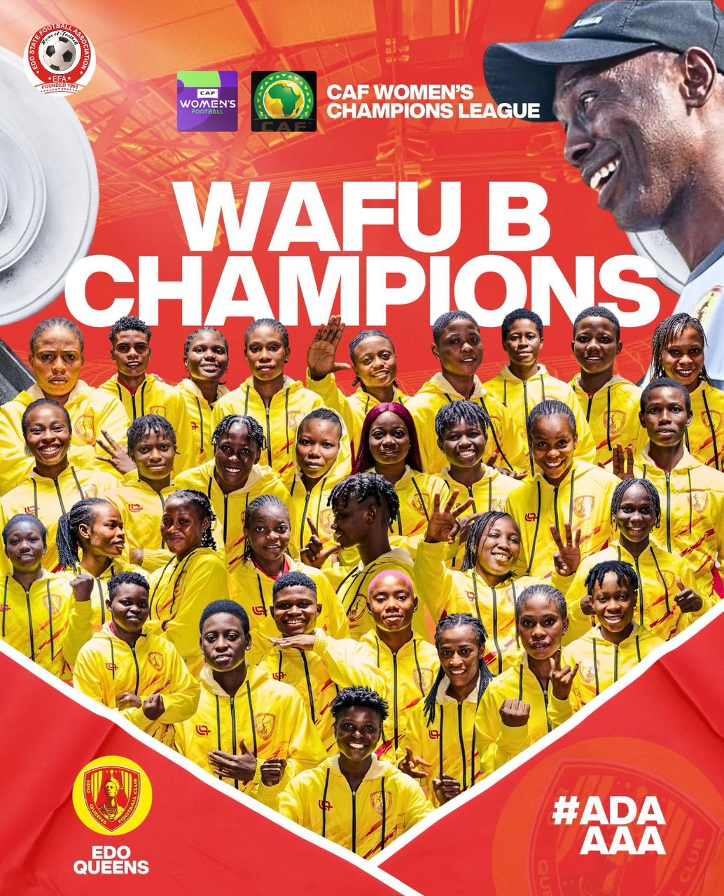 WAFU Cup :NWFL Congratulates Edo Queens