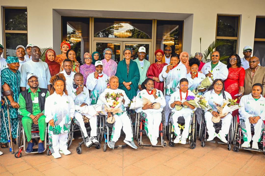 First Lady Senator Oluremi Tinubu Hosts Team Nigeria Paralympians in Presidential Villa