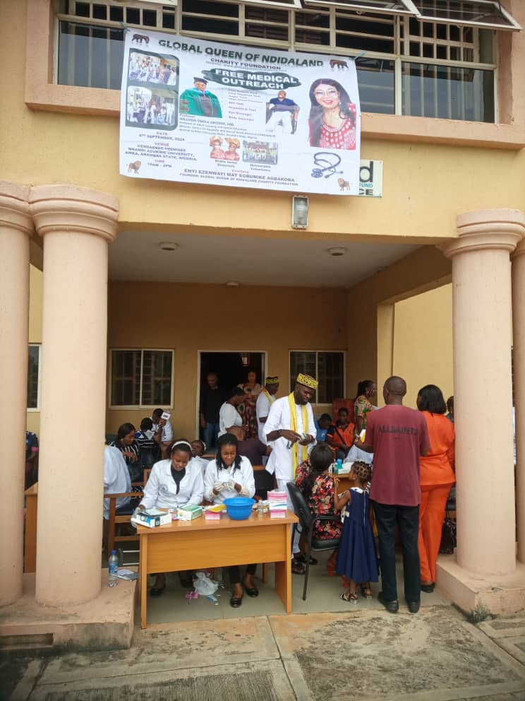 UNIZIK: Global Queen of Ndidaland Charity Foundation in Conjunction with CENDASNER Holds Free Medical Outreach for University Community