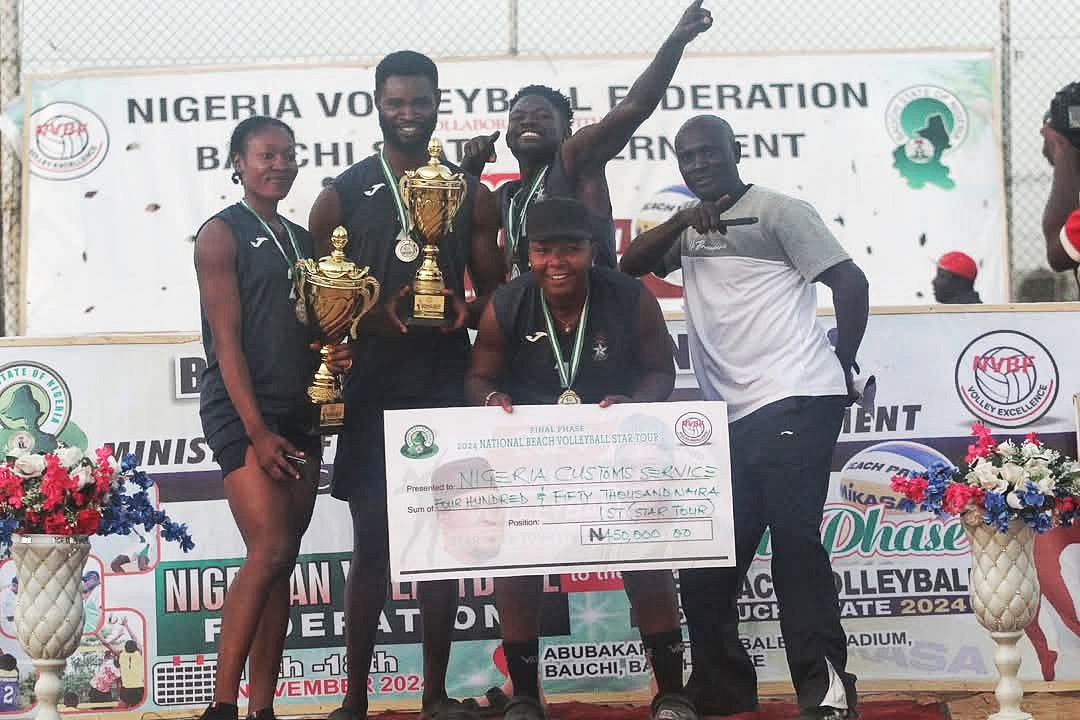 Nigeria Customs clinches gold at 2024 National Beach Volleyball Star Tour