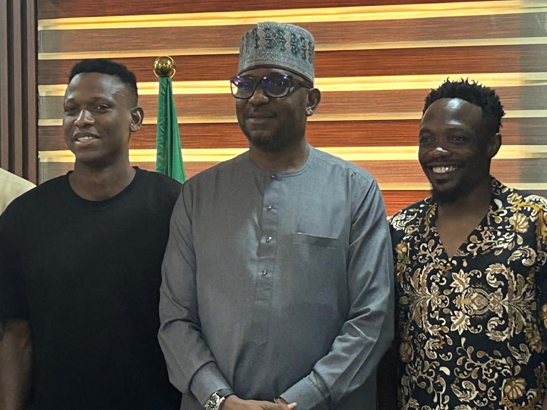 Super Eagles Captain Ahmed Musa Pays Courtesy Visit to NSC Chairman Shehu Dikko