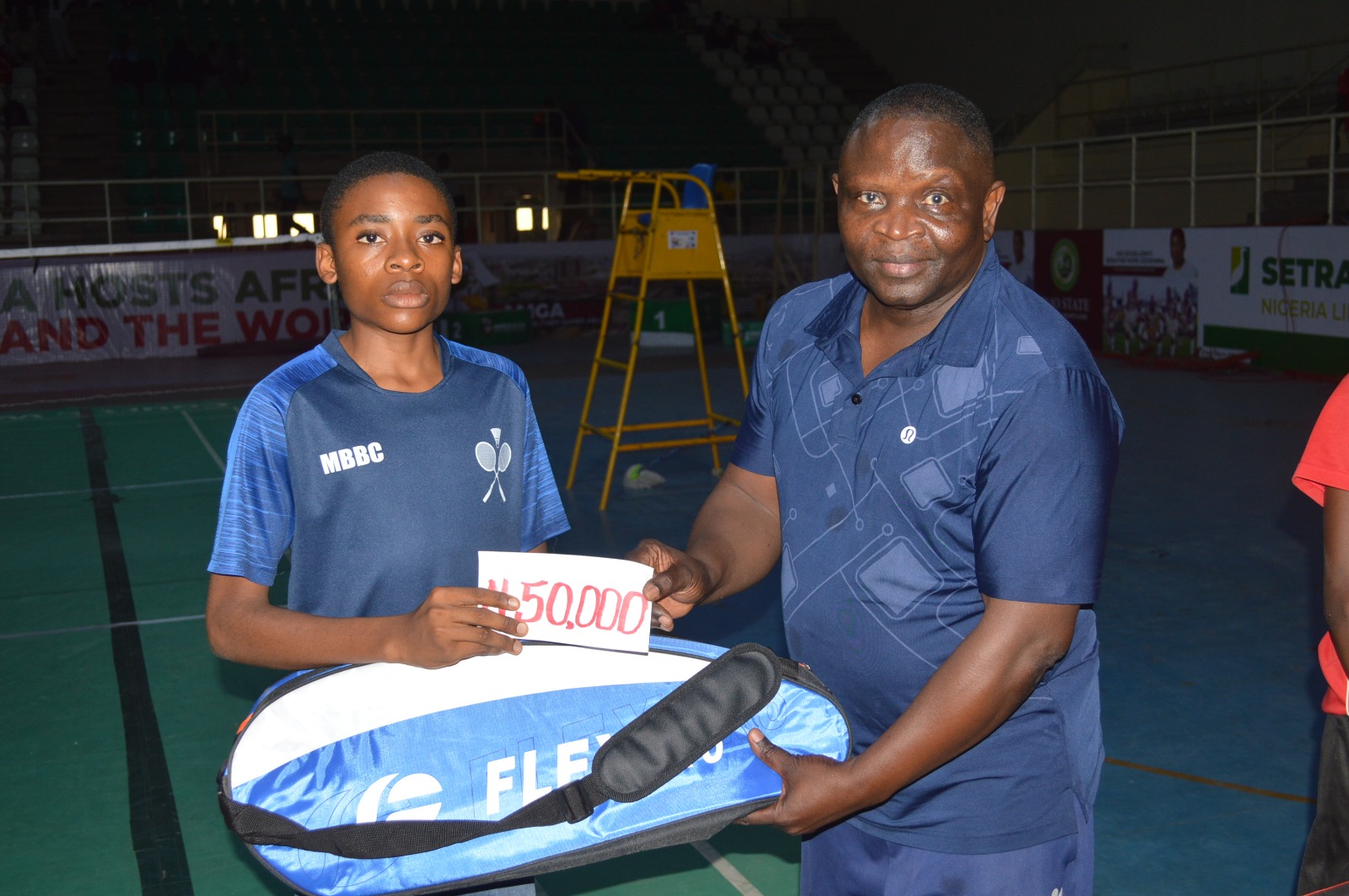 Former Nigerian International, Bisi Fajinmi, Rewards Top Junior Players with Gifts Worth Over ₦200,000 at All Stars Mega Badminton Championship