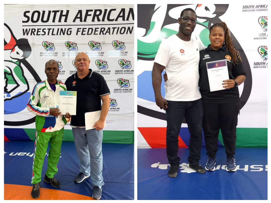 Igali salutes CG, CDS as Wrestling Federation sponsors Lt Colonel Okou and Happiness to South Africa for UWW Wrestling Courses