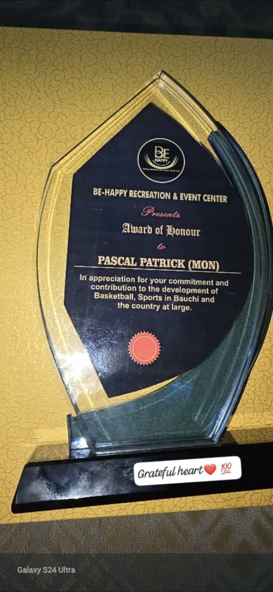 Bauchi FA Chairman Patrick Pascal Honoured at Be Happy Basketball Tournament