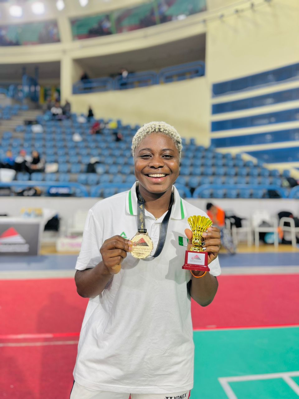 Golden Triumph: Eniola Bolaji Shines at Egypt Para Badminton International 2025.