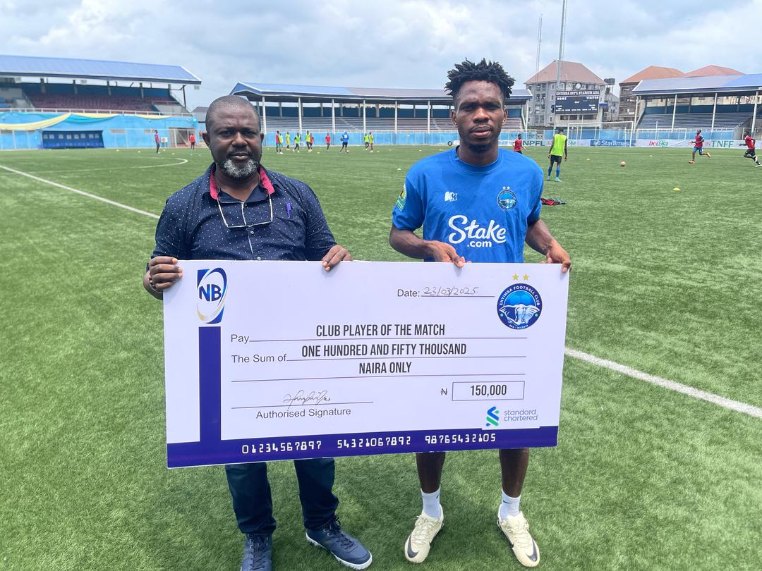 Ekene Awazie Shines Bright As 'Enyimba-NBL Man of the Match' In Bayelsa United Draw
