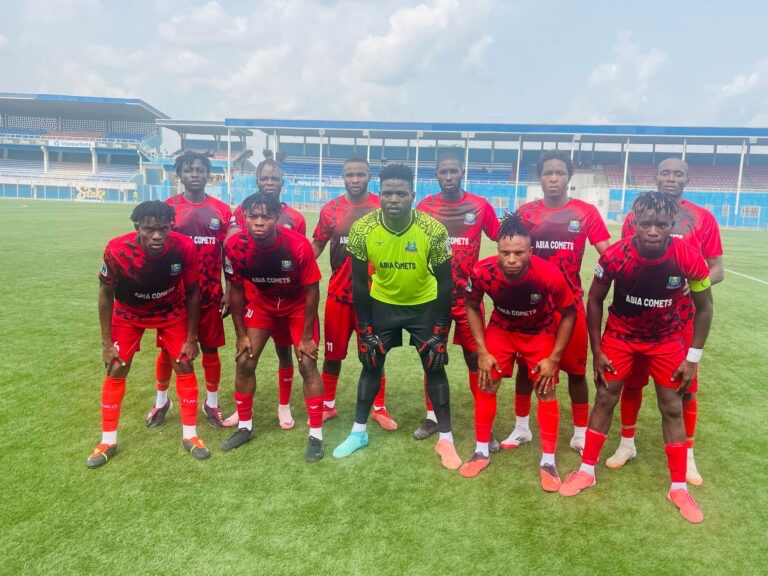 Abia Comets Down Crown FC 2-0 in Aba to Edge Closer to Top Three